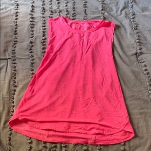Pink Lululemon running shirt